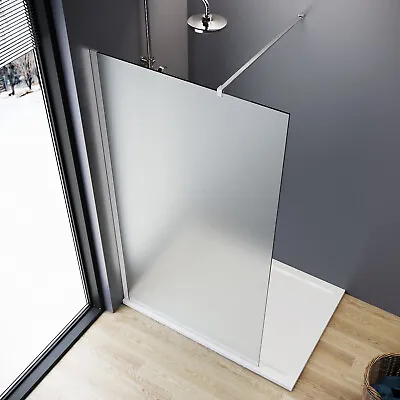 Walk In Shower Screen Enclosure Frosted 8mm NANO Glass Door Wet Room Cubicle • £122.99