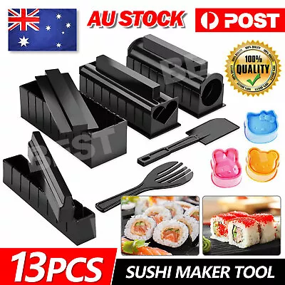 $15.95 • Buy 13PCS DIY Sushi Maker Making Kit Rice Roller Mold Set For Beginners Kitchen Tool