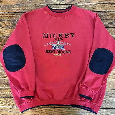 Vintage 90s Disney Mickey & Co Embroidered Crewneck Sweatshirt Size XL • $32
