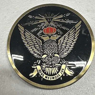 Vtg SCOTTISH RITE Belt Buckle 33nd Degree Black RARE VG++ • $9.99