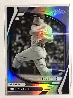 2022 Panini Absolute - Holo Silver #10 Mickey Mantle #163/199 • $4.99