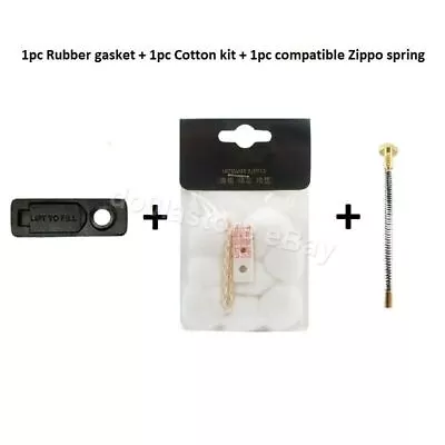 For Zippo Lighters  Cotton Wicks Felt Kit Rubber Oil Saving Gasket And Spring • $11.64