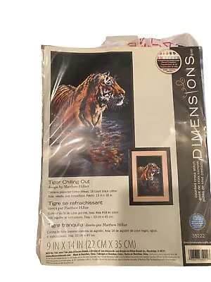 Dimensions Tiger Chilling Out Cross Stitch Kit 9  X 14  By Matthew Hillier 35222 • $22.99