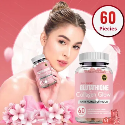 Glutathione Collagen Glow Anti-aging Skin Whitening Gummies 60pcs • $15.54
