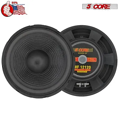 5Core 12 Inch Sub Woofer Home 8 Ohms Woofer Replacement Bass Audio DJ Speakers • $44.99