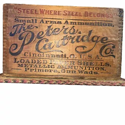 Vintage Peters Cartridge Co 12 Gauge Shells Wooden Box Crate Finger Jointed Nice • $70