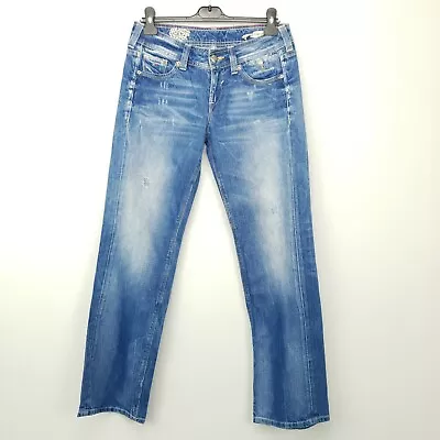 Tommy Hilfiger Womens Jeans W28 L32 Bootcut Relaxed CLOE COMFORT Distressed Blue • £19.54