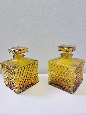 Beautiful Vintage Mid-Century TILSO Japan Amber Glass Liquor Decanter  • $34.99