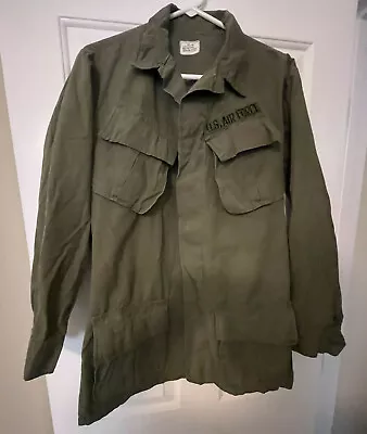 1970 Vietnam Jungle Jacket Shirt OG-107 Rip Stop W/R Poplin Cotton Small Short • $79