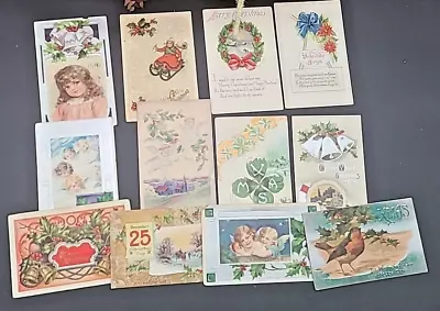 Lot Of 12 Vintage Christmas Postcards Colored • $20