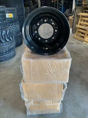 4 New Rims 8 Bolt 8.25x16.5 Skid Steer Fits BOBCAT 10-16.5 BLACK Ships In Box • $540