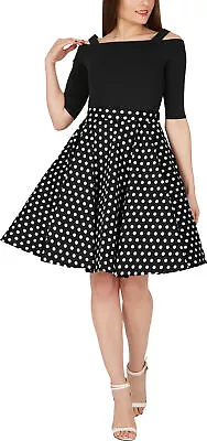 Stunning Vintage Rockabilly Polka Dot  Full Circle 1950's Skirt • £26.99