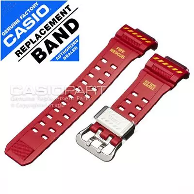 GENUINE CASIO Red Watch Band For G-Shock Rangeman GW-9400FSD-4 Fire Rescue Strap • $290.40