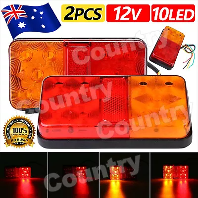 $13.95 • Buy 2pcs Led Trailer Lights Tail Lamp Stop Indicator 12v 4wd 4x4 Voltcamper Ute