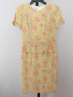 MAGGY London Petites Short Sleeve Dress 100% Silk Size 2 Well Made Taylored New! • $10.99