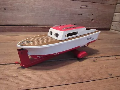 Vintage Battery Operated Speed WESTERN FLYER Boat Metal Trailer - PARTS! • $139.99