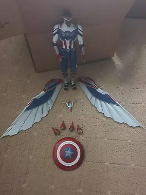 Marvel Select Captain America Figure Disney Falcon Avengers • £0.99