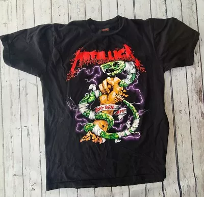 Metallica T Shirt Dont Tread On Me Black Album Single Stitch Sz L AA134 • $79.99