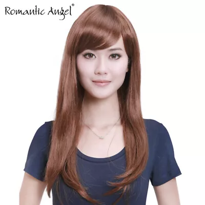 Romantic Angel  Women Wig Natural Long Straight With Bang Full Wigs For Party  • $19.99