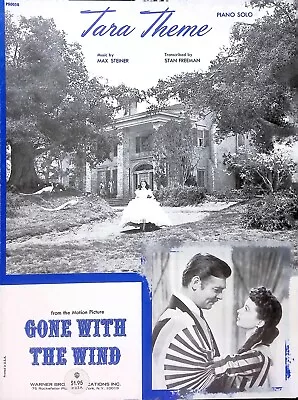 Tara Theme Sheet Music Gone With The Wind Piano Solo Clark Gable Vivien Leigh • $9.97