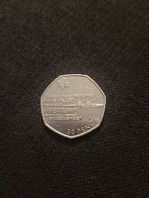 Olympics 2011 - 50p Pence Coin Fair Play Olympics Rowing Excellence Friendship  • £35