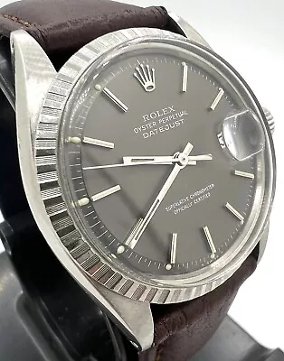 Mint Grey Dial Rolex Oyster Perpetual Datejust Ref.1603 Automatic Watch 1972 Vtg • $782