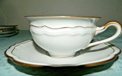 $19.99 • Buy Eschenbach Bavaria Balmoral Cup & Saucer Set White With Gold Rims. Baronet China