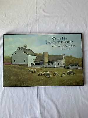 Wall Art Amish Farm Print P. Graham Dunn Psalm 100:3 2014 Sheep Pastoral Barn   • $25.99