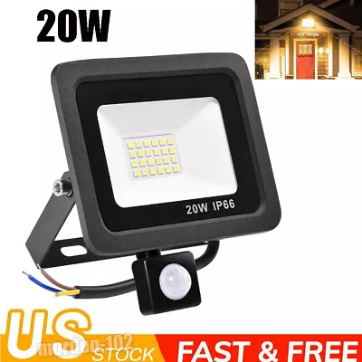 20W PIR Motion Sensor Flood Light Outdoor Garden LED Light Security Lamp Warm • $11.99