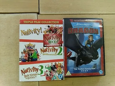 Nativity DVD Box Set And How To Train Your Dragon DVD (HAP) • £0.99