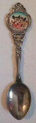 Vintage Walt Disney World Silver Plated Souvenir Spoon Mickey & Minnie Mouse • $4.99