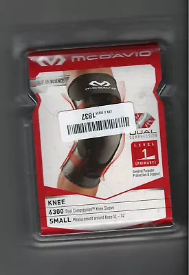 Mcdavid 6300 Adult S Small Knee Sleeve Dual Compression Level 1 Black New Nwt • $12.17