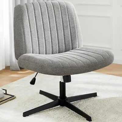 Office Chair Armless Wide Desk Chair No Wheels Modern Home Office Desk Chair • $86.39