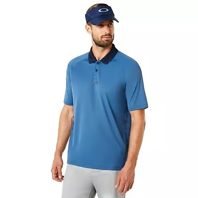 $27.59 • Buy Oakley - Short Sleeve Back Striped - S - 434230-64W - BLUE - S.I - Golf Polo