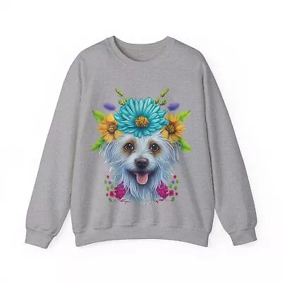 Maltese Floral Head Sweatshirt Maltese Mom Maltese Sweater Maltese Lover Gift  • $34.41