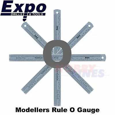 Modellers Scale Rule O Gauge 7mm Metric Imperial Stainless Steel Expo 74107 • $11.42
