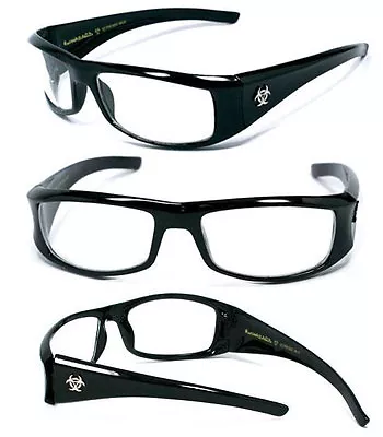 Hot BioHazard Men Sunglasses + Free Pouch - Black /Clear #BZ01 • $16.97