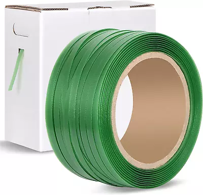 Heavy Duty Packaging Strapping Banding Roll - Green Polyester PET Industrial-Gra • $84.99