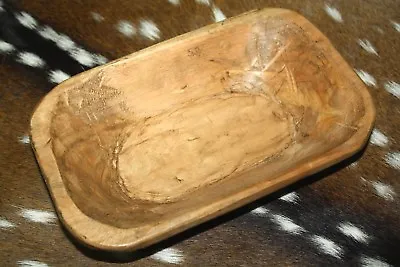 * Carved Wooden Dough Bowl Primitive Wood Trencher Tray Rustic Home Decor 8-12  • $8.99