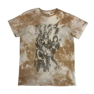 KISS T-Shirt Tie Dye Mens S Cotton Short Sleeve Glam Rock Music Band • £15.99