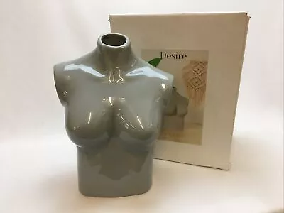 Lesser & Pavey Desire Grey Ceramic Female Torso Form Bust Vase 11  Home Deco NG • £6.99