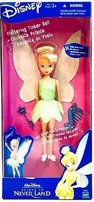 Hasbro Walt Disney 2001 Return To Never Land Fluttering Tinker Bell 8  Doll NIB • $80.83