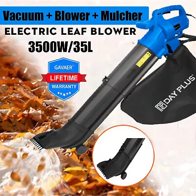 Garden Gear Electric Leaf Blower Vacuum Shredder Mulcher 35L 3-in-1 3500W 10M • £35.20