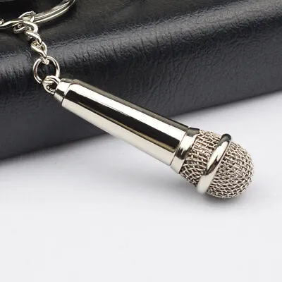 Hip-hop Microphone Metal Keychain Mini Microphone Key Ring Car Keychain • $3.99