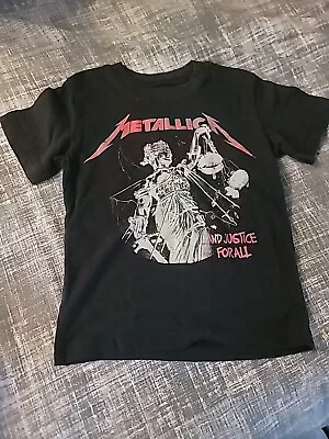 Metallica ...And Justice For All Kids Black T Shirt Size 4T • $3