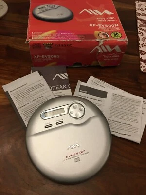 £20 • Buy Aiwa Portable CD Player Jog Proof XP-EV500N Disc-man Black Boxed EX