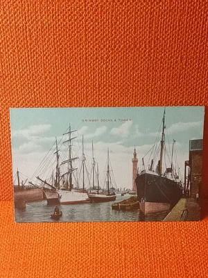 £2.99 • Buy Old Postcard Lincolnshire. Grimsby Docks And Tower. L/4687