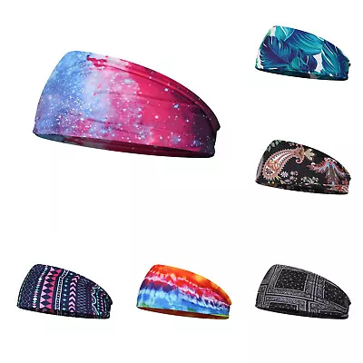 Headband Head Elastic Bandana Wrap Women Print Hair Basketball Head Bands Mens • $12.01