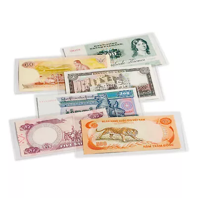 Collectors Storage Lighthouse Pack Of 50 BASIC Clear Banknote Sleeves 800241 • £12.95