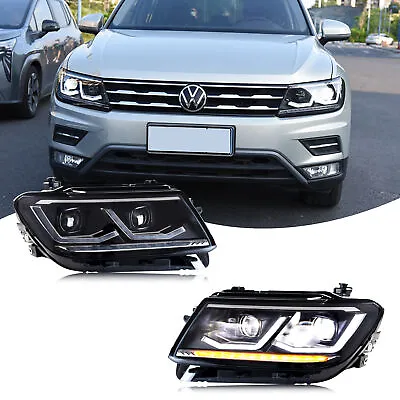 LED Headlights For Volkswagen VW Tiguan 2018-2021 2nd Gen Sequential Front Lamps • $649.99
